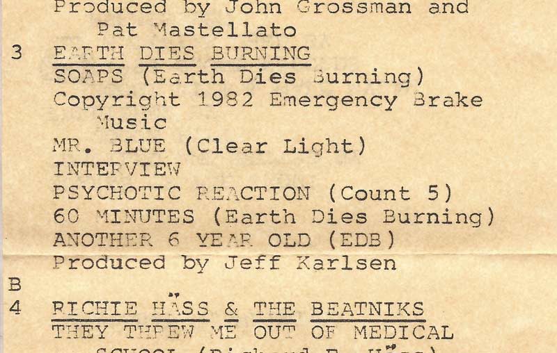 partial track listing